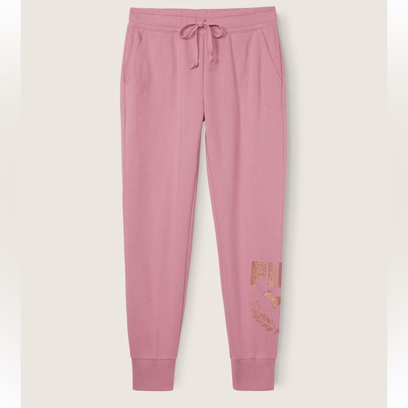 Victoria’s Secret PINK Lounge Campus Open Hem Hoodie & Fleece Joggers, Large - Picture 6 of 12